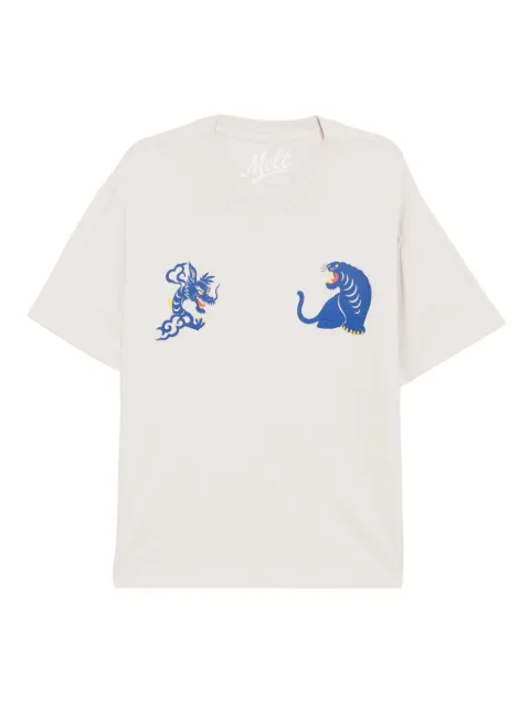 Melt graphic-print T-shirt Neutrals MS5064