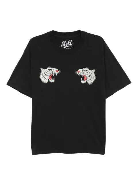 Melt tiger graphic T-shirt Black MS5063