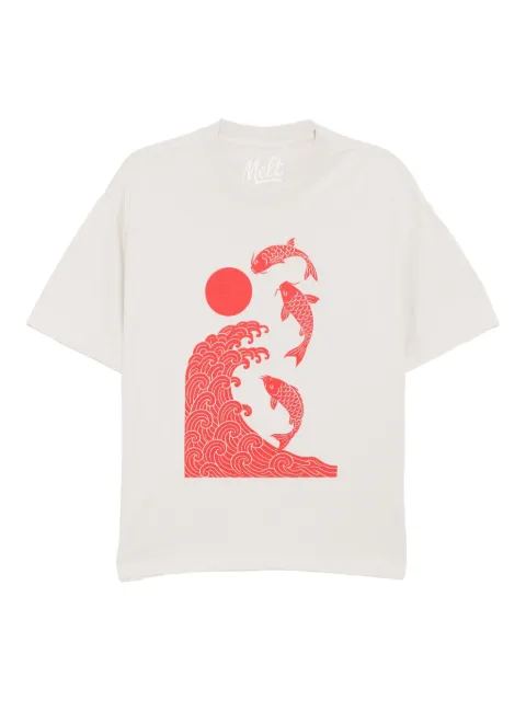 Melt graphic-printe T-shirt Neutrals MS5065