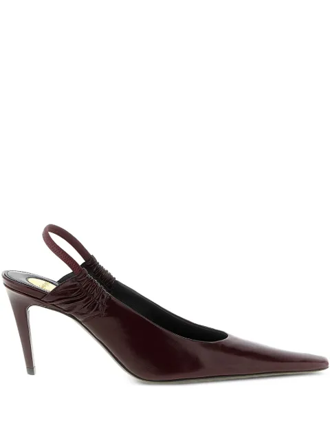 Saint Laurent 75mm Anne-Marie pointed-toe slingbacks Red 841183AAEHI6629