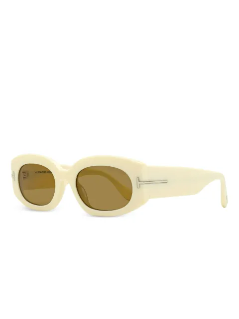 TOM FORD Eyewear Cielle oval-frame sunglasses Neutrals FT1187