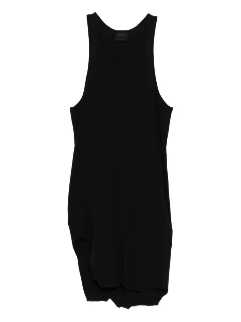 TEAM WANG design raw-edge tank top Black TWFW25A456