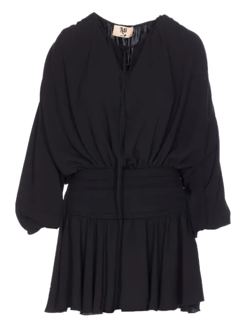 Aniye By long-sleeve v-neck mini dress Black 18117000336