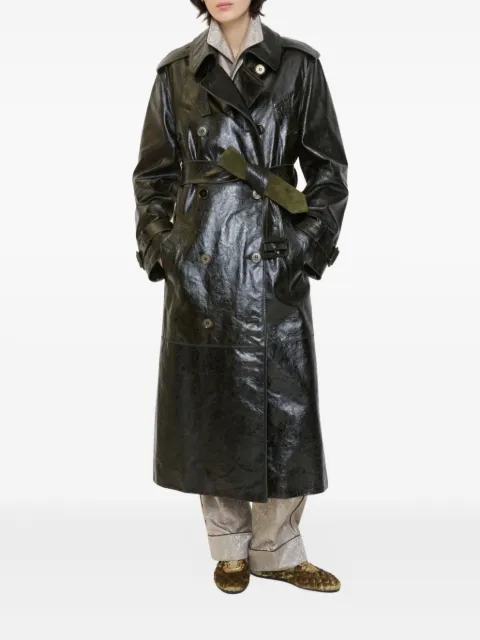 Burberry leather trench coat Green 8116770