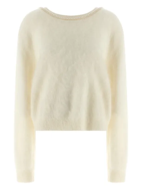 Bernadette Solène embellished-neckline sweater Neutrals PS26KNITPULLSOL