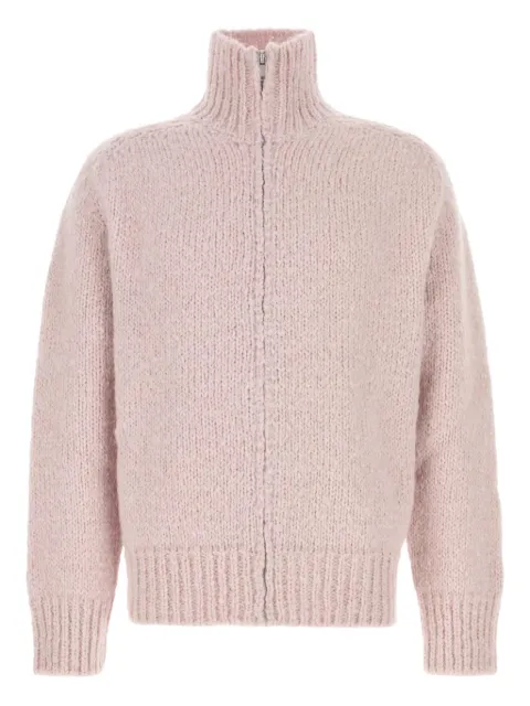 Jil Sander zip mohair-blend cardigan Pink J47HP0016J14733