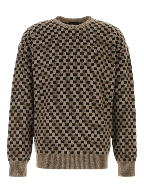 Giorgio Armani embroidered sweater Neutrals GM002184AF20317