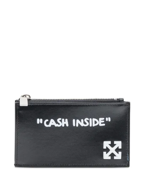 Off-White zipped card holder Black OMND09UC99LEA0011001