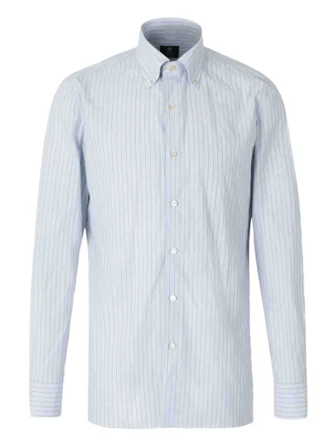 Luigi Borrelli buttoned striped shirt Blue LT10934