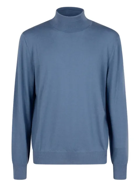 Canali roll-neck knitted sweater Blue C0020MK02165420