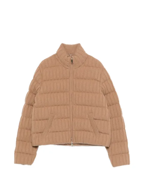 Moncler padded zip-up jacket Neutrals L10939B00025M4281