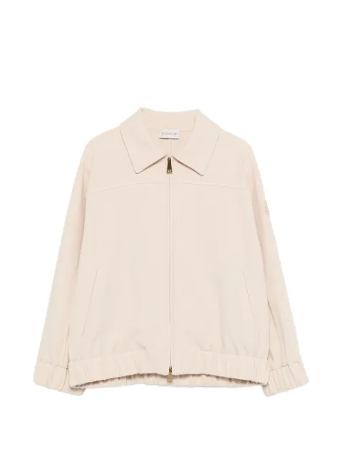 Moncler zip-up tonal-logo bomber jacket Neutrals L10938G0001589BB7
