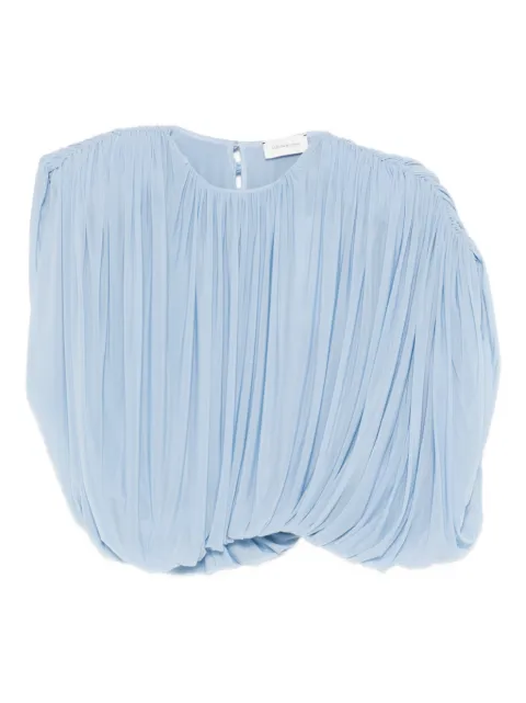 Magda Butrym pleated blouse Blue 334426