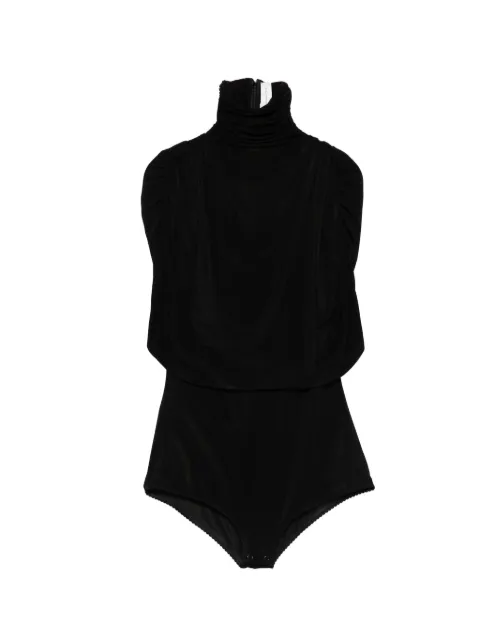 Magda Butrym draped high-neck bodysuit Black 291426