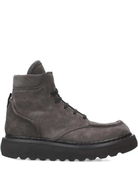Premiata lace-up platform boots Grey 32320RAINLAVAGNACALGY