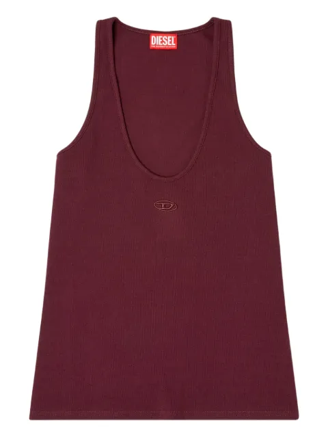 Diesel burgundy tank top with Oval D detail Red P017040SPFM