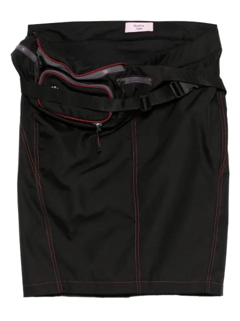 Martine Rose bumbag topstitching skirt Black 848WO15035