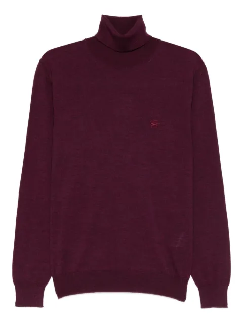 ETRO roll-neck embroidered top Red MRKF0067AL291