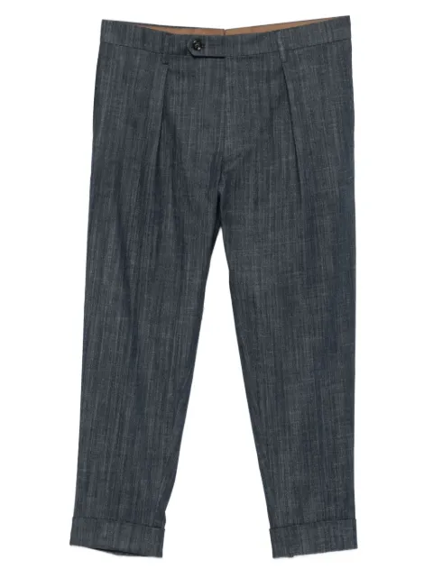 Berwich Chiaia pleated trousers Blue CHIAIAUBULL01
