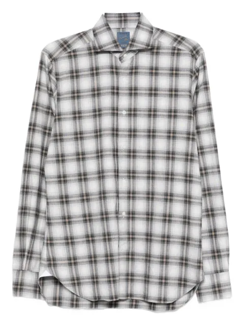 Barba plaid button shirt Grey LIU13P0150039