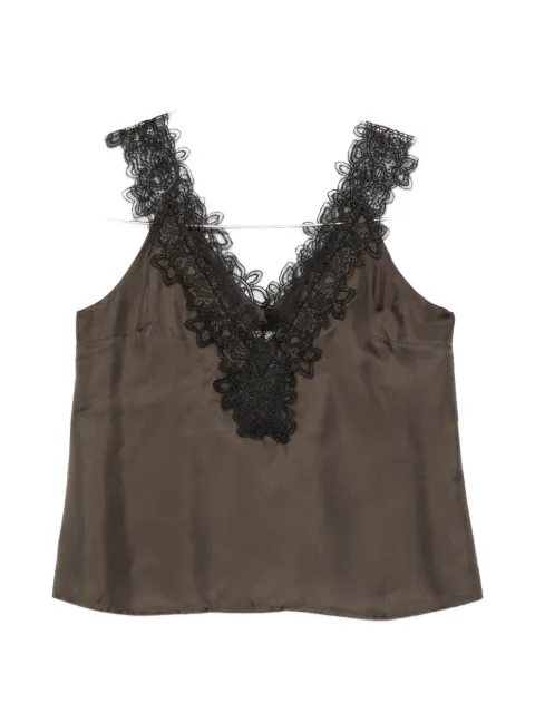 Róhe V-neck silk top Brown 41820141