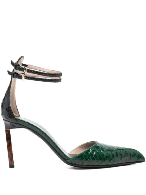 TOM FORD 85mm ankle-strap pumps Green W3766LCL516P