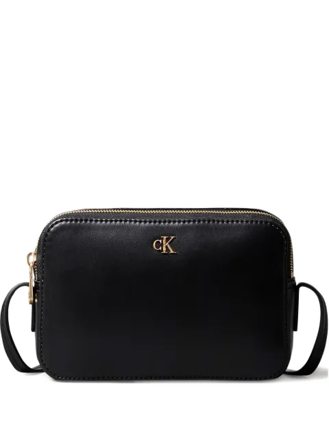 Calvin Klein zip logo cross body bag Black LV04F3173GYIH