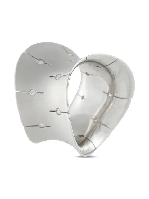 Roberto Coin Pre-Owned 18K white gold diamond convex ring Silver RC31100725