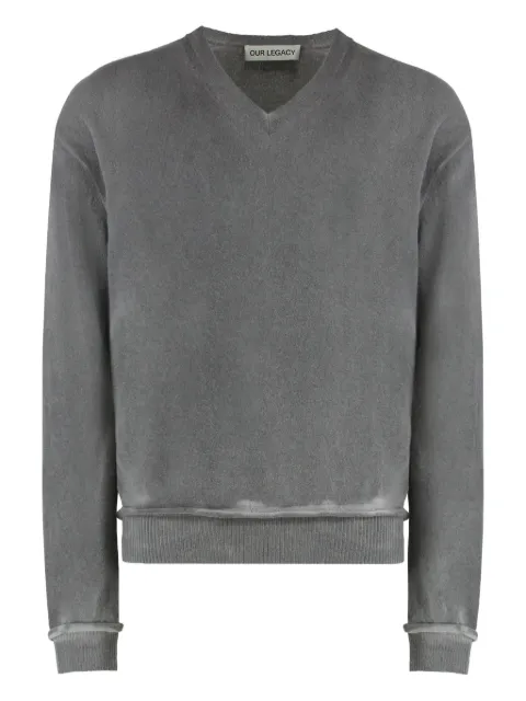 OUR LEGACY Parallel V-neck sweater Grey M4253PGS