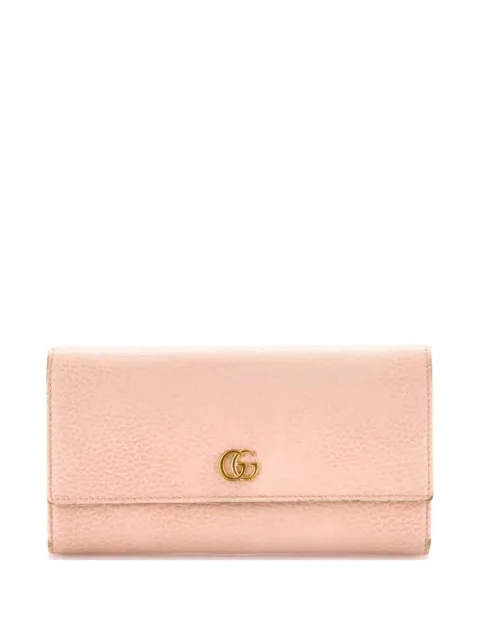 Gucci Pre-Owned GG Marmont Leather Continental Wallet Pink WMDF3GUT9PMWSVNH