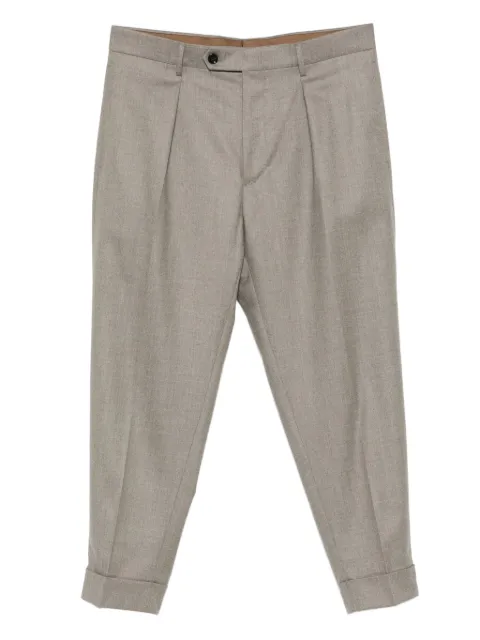 Berwich Chiaia pleated cuffed trousers Grey CHIAIAVB8996