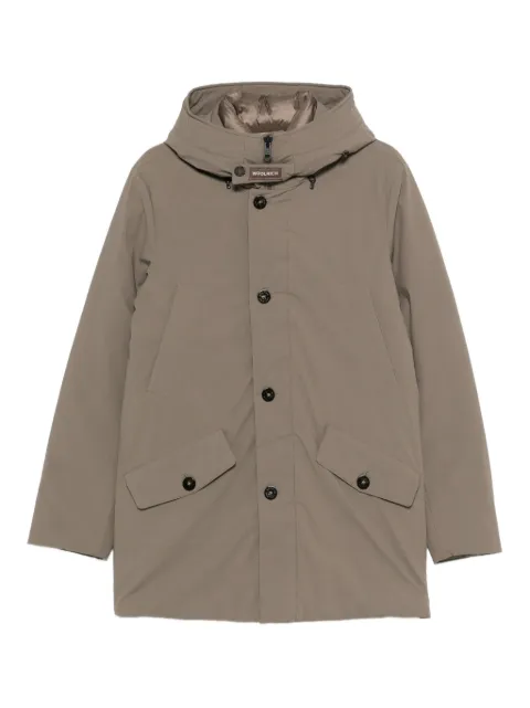 Woolrich button hooded jacket Neutrals CFWOOU2022MRUT3339