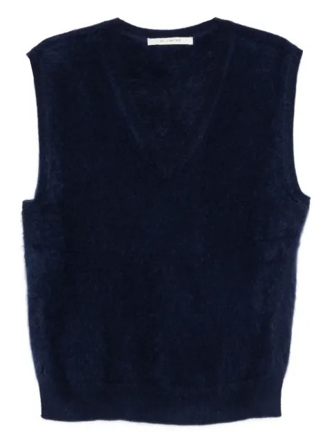 absolut cashmere Miriam V-neck top Blue ACF204109C