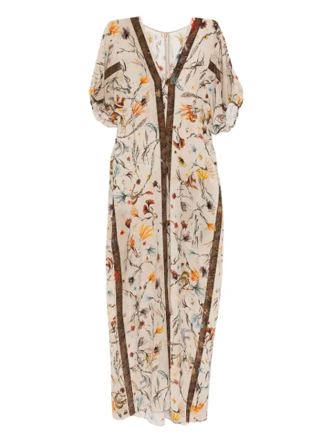YANGKEHAN floral-print maxi dress Neutrals YKH25ADRS353F