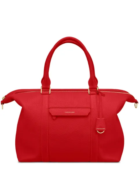 MAISON de SABRÉ Large Leather Weekender Bag Red BATRTO