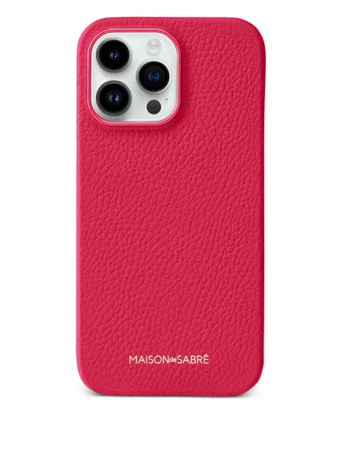 MAISON de SABRÉ leather iPhone 14 Pro Max case Pink 14PM