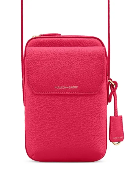 MAISON de SABRÉ Leather Zip Phone Pouch Pink ZIPO