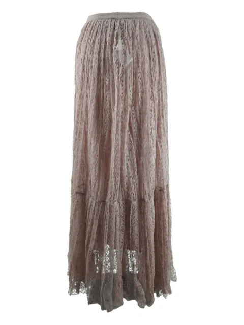 Christian Dior Pre-Owned laced maxi skirt Neutrals 2054805
