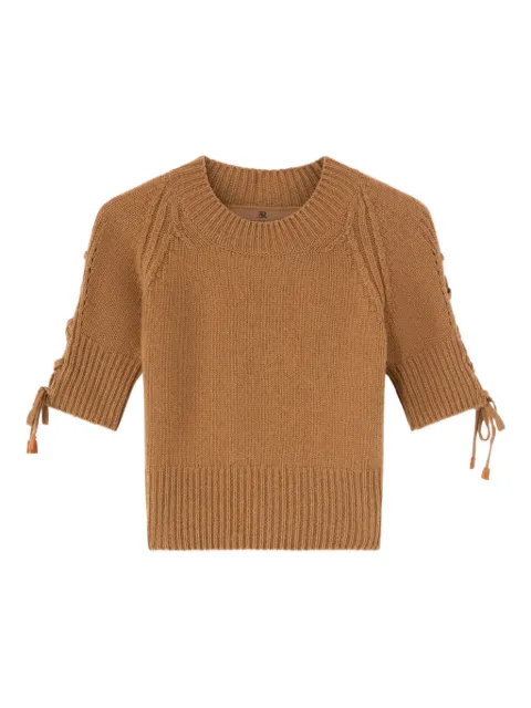 Ermanno Scervino cashmere T-shirt Brown D475L709BHZ