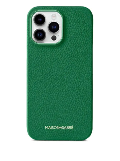 MAISON de SABRÉ iPhone 15 Pro Max leather phone case Green 15PM