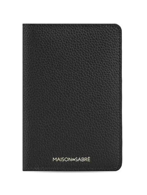 MAISON de SABRÉ Leather Passport Holder Black PAHO