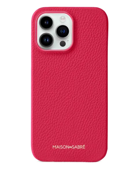 MAISON de SABRÉ iPhone 15 Pro Max leather phone case Pink 15PM