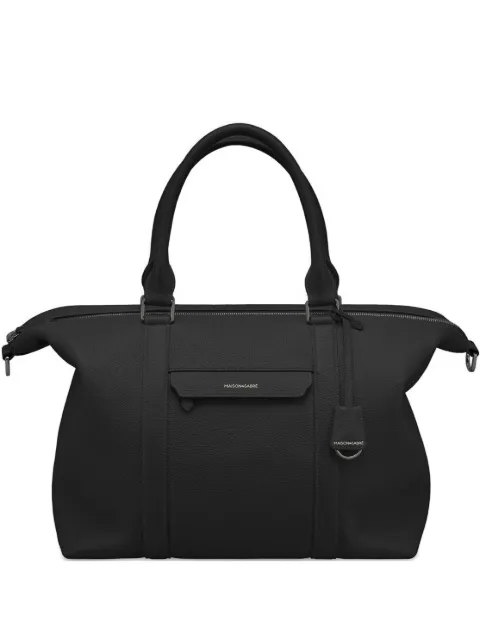 MAISON de SABRÉ Large Leather Weekender Bag Black BATRTO