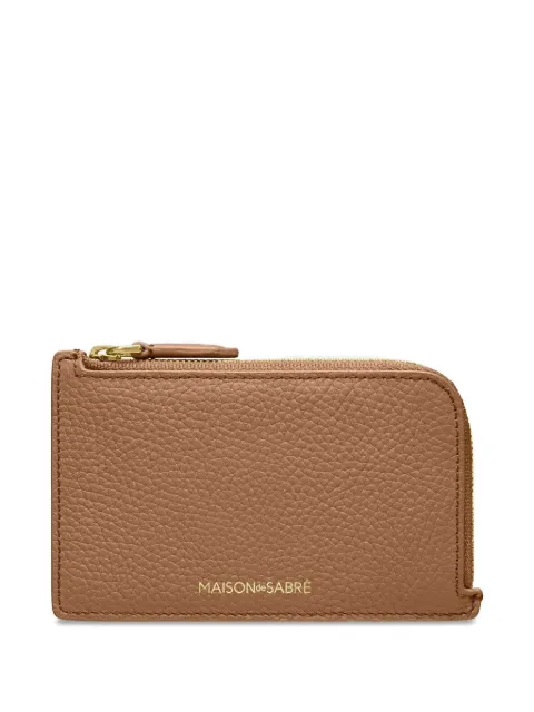 MAISON de SABRÉ zipped card holder Brown ZICA