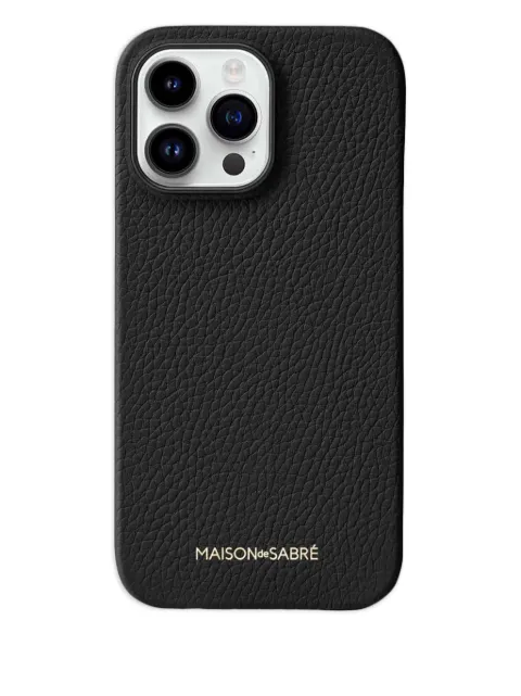 MAISON de SABRÉ iPhone 15 Pro Max leather phone case Black 15PM
