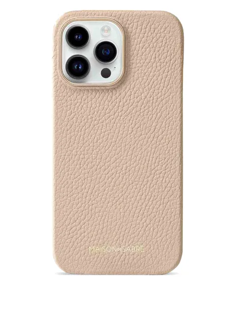 MAISON de SABRÉ iPhone 15 Pro Max leather phone case Neutrals 15PM