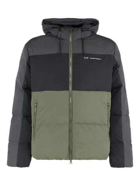 Ea7 Emporio Armani colourblock puffer jacket Green 7M000946AF13190