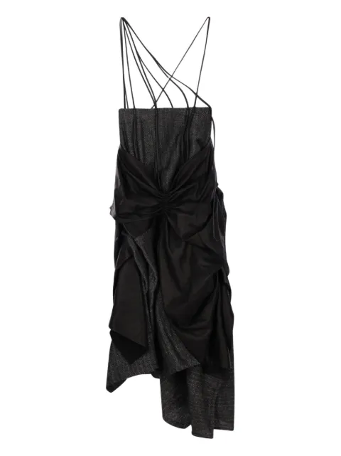 Yohji Yamamoto ruched midi skirt Black FLS01836BLACK