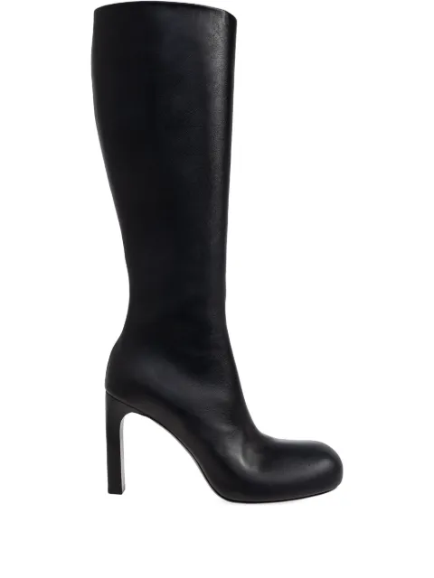 Balenciaga leather heeled boots Black 844899WBDH5