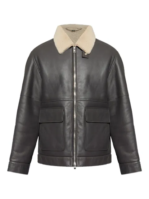 Maison Kitsuné shearling-collar jacket Brown PM02201LR0051